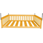 Lit de repos suspendu mission simple en pin jaune massif avec chaîne – 14 options de finition – Simple