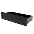 Commode de rangement à 4 tiroirs bleue/noire avec poignées coquillage – Simple