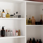 Coiffeuse avec éclairage LED blanc, miroir pleine longueur et 4 tiroirs – Simple