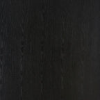 Buffet en MDF Noir et Noyer avec Pieds en Bois et Rangement – Simple