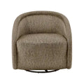 Fauteuil pivotant en tissu taupe/beige avec passepoil – Unité