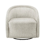 Fauteuil pivotant en tissu taupe/beige avec passepoil – Unité