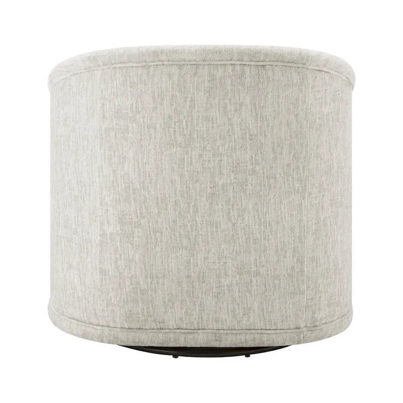 Fauteuil pivotant en tissu taupe/beige avec passepoil – Unité