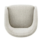 Fauteuil pivotant en tissu taupe/beige avec passepoil – Unité