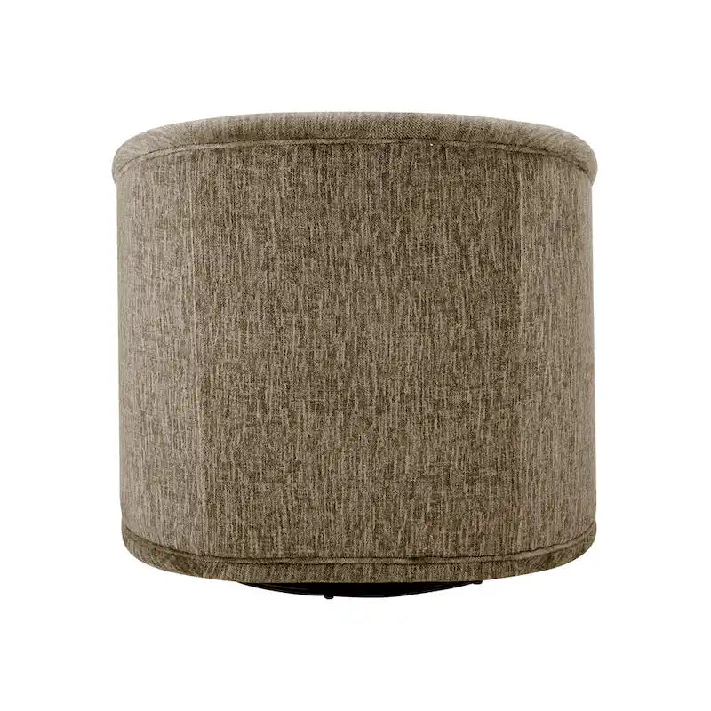 Fauteuil pivotant en tissu taupe/beige avec passepoil – Unité