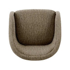 Fauteuil pivotant en tissu taupe/beige avec passepoil – Unité