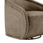 Fauteuil pivotant en tissu taupe/beige avec passepoil – Unité