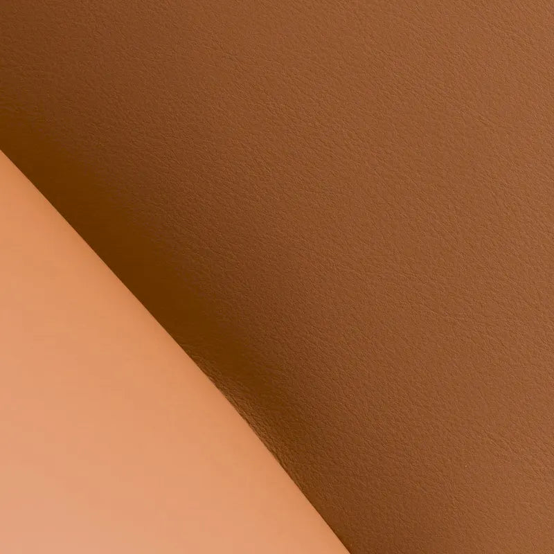Chaise d'appoint en cuir vegan camel avec cadre en aluminium chromé – À l'unité