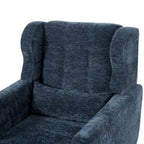 Fauteuil d'appoint en chenille bleu foncé/vert/jaune/orange/avocat/beige avec oreiller lombaire – Simple