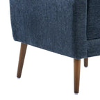Fauteuil d'appoint en chenille bleu foncé/vert/jaune/orange/avocat/beige avec oreiller lombaire – Simple