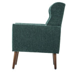 Fauteuil d'appoint en chenille bleu foncé/vert/jaune/orange/avocat/beige avec oreiller lombaire – Simple