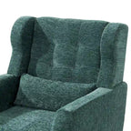 Fauteuil d'appoint en chenille bleu foncé/vert/jaune/orange/avocat/beige avec oreiller lombaire – Simple