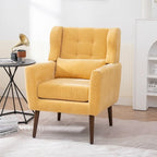Fauteuil d'appoint en chenille bleu foncé/vert/jaune/orange/avocat/beige avec oreiller lombaire – Simple