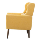 Fauteuil d'appoint en chenille bleu foncé/vert/jaune/orange/avocat/beige avec oreiller lombaire – Simple
