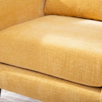 Fauteuil d'appoint en chenille bleu foncé/vert/jaune/orange/avocat/beige avec oreiller lombaire – Simple