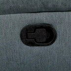 Causeuse inclinable manuelle en tissu texturé toile de jute gris foncé/os sincère avec appuie-tête – 2 places