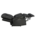 Fauteuil inclinable électrique zéro gravité en cuir pleine fleur noir avec appuie-tête réglable et port USB-C – Individuel