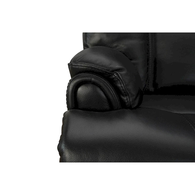 Fauteuil inclinable électrique zéro gravité en cuir pleine fleur noir avec appuie-tête réglable et port USB-C – Individuel