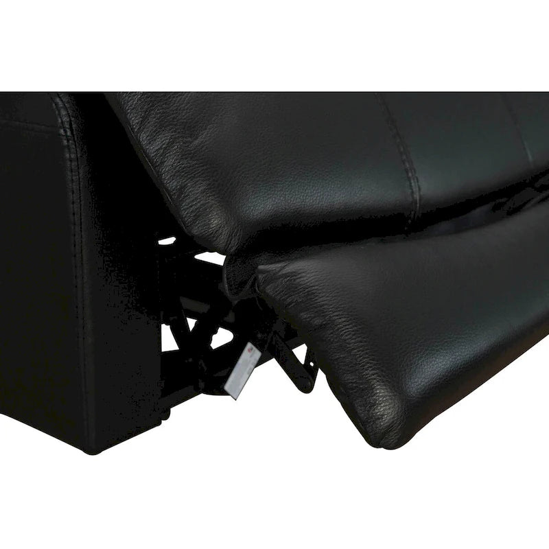 Fauteuil inclinable électrique zéro gravité en cuir pleine fleur noir avec appuie-tête réglable et port USB-C – Individuel
