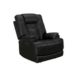 Fauteuil inclinable électrique zéro gravité en cuir pleine fleur noir avec appuie-tête réglable et port USB-C – Individuel