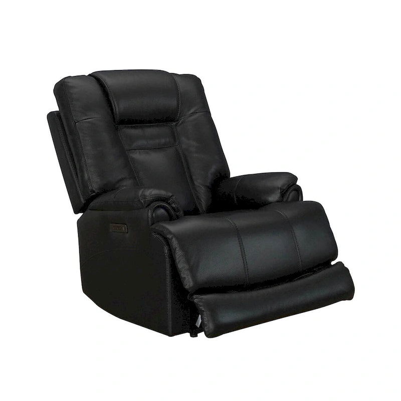 Fauteuil inclinable électrique zéro gravité en cuir pleine fleur noir avec appuie-tête réglable et port USB-C – Individuel