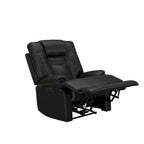 Fauteuil inclinable électrique zéro gravité en cuir pleine fleur noir avec appuie-tête réglable et port USB-C – Individuel