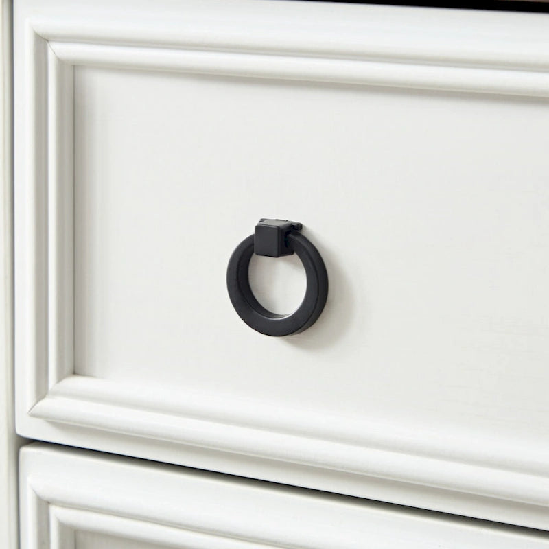 Commode haute à 6 tiroirs, gris délavé/blanc – Simple