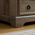 Commode haute à 6 tiroirs, gris délavé/blanc – Simple