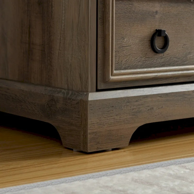 Commode haute à 6 tiroirs, gris délavé/blanc – Simple