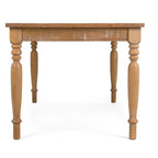 Table de salle à manger de style rustique en pin massif Sahara / Mahogany vieilli avec pieds tournés – 6 places