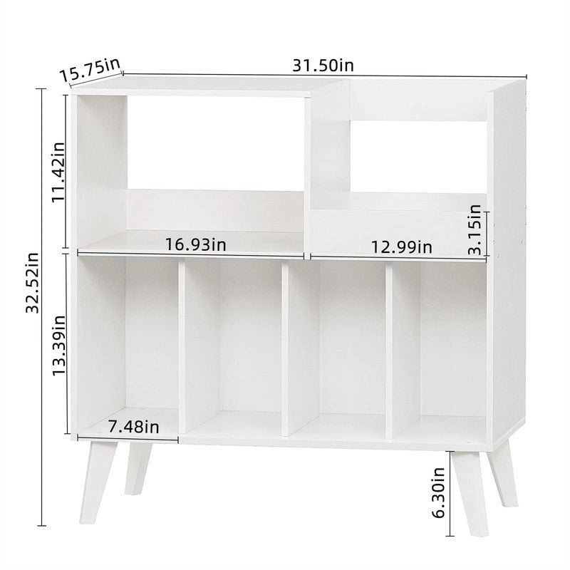 Meuble tourne-disque avec rangement pour vinyles en noir / noyer / marron / blanc / bois naturel – Simple