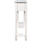 Console rustique avec 2 tiroirs et étagère inférieure - Naturel / Expresso / Ivoire / Gris / Bleu