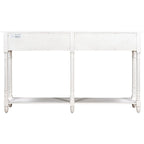 Console rustique avec 2 tiroirs et étagère inférieure - Naturel / Expresso / Ivoire / Gris / Bleu