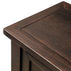 Console rustique avec 2 tiroirs et étagère inférieure - Naturel / Expresso / Ivoire / Gris / Bleu