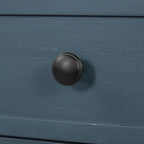Console rustique avec 2 tiroirs et étagère inférieure - Naturel / Expresso / Ivoire / Gris / Bleu