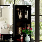 Coiffeuse Blanche / Noire avec 9 tiroirs, 3 miroirs et éclairage LED – Simple