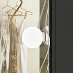 Coiffeuse Blanche / Noire avec 9 tiroirs, 3 miroirs et éclairage LED – Simple