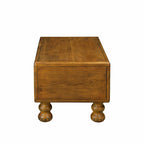 Table basse rectangulaire en bois massif antique marron / expresso avec 4 tiroirs – 101,6 cm de long