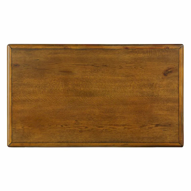 Table basse rectangulaire en bois massif antique marron / expresso avec 4 tiroirs – 101,6 cm de long