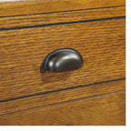 Table basse rectangulaire en bois massif antique marron / expresso avec 4 tiroirs – 101,6 cm de long
