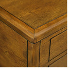 Table basse rectangulaire en bois massif antique marron / expresso avec 4 tiroirs – 101,6 cm de long