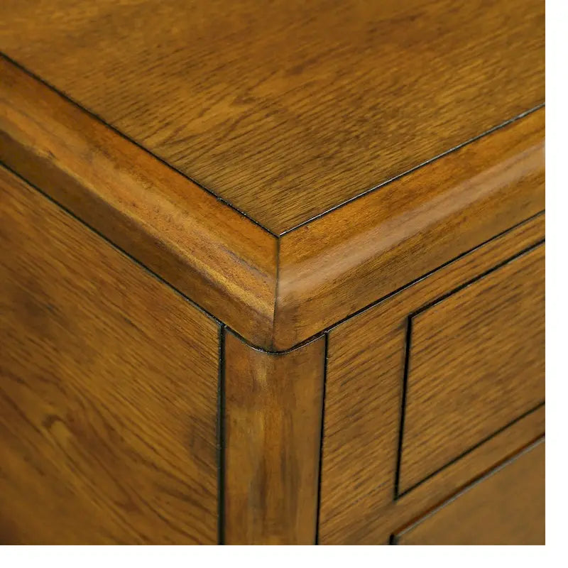 Table basse rectangulaire en bois massif antique marron / expresso avec 4 tiroirs – 101,6 cm de long
