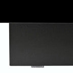 Table basse carrée laquée blanc/noir avec plateau coulissant et rangement dissimulé – 80 cm